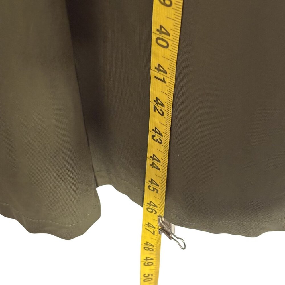 Inherit Olive Midi Knit Dress With Elastic Waistband, Long Sleeves Size XL - Picture 9 of 12